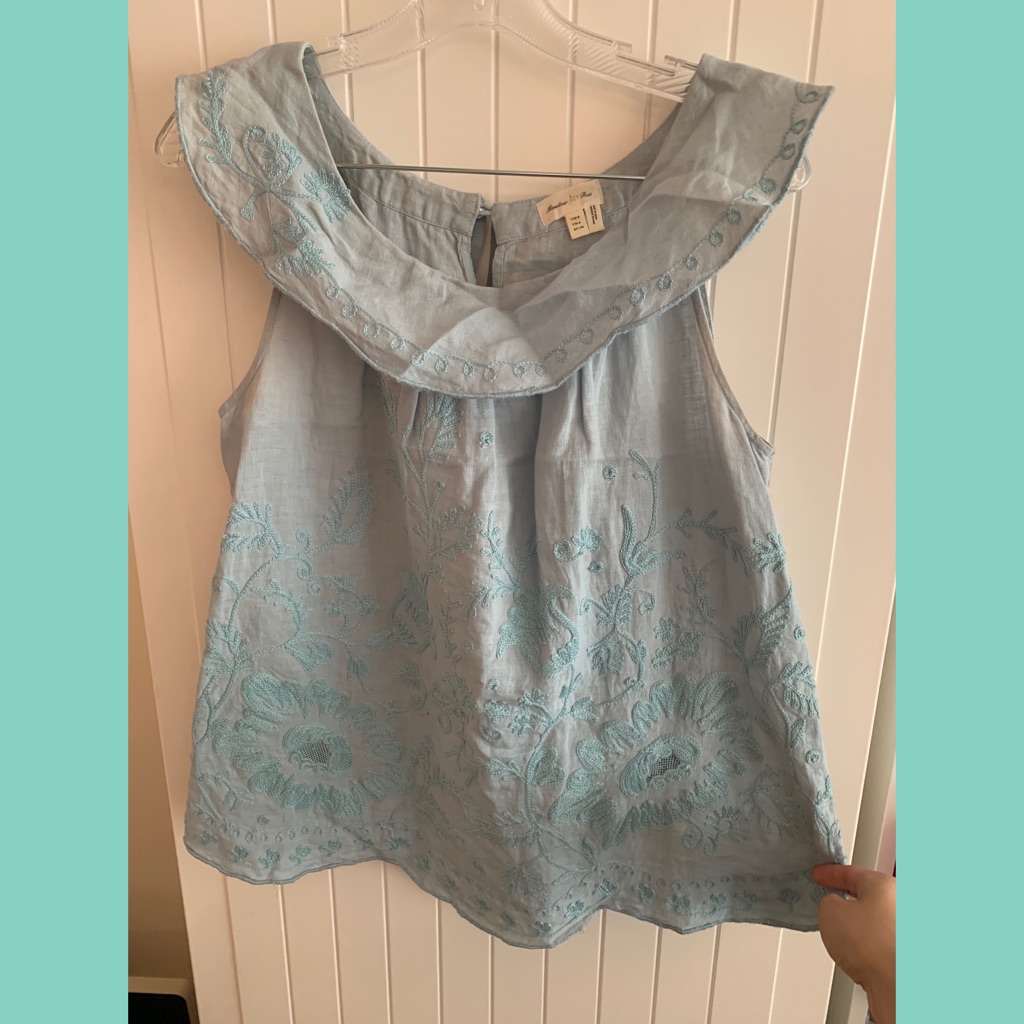 Anthropologie Embroidered Blouse